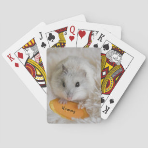 Jeu De Cartes Poète de hamster nain blanc personnalisé