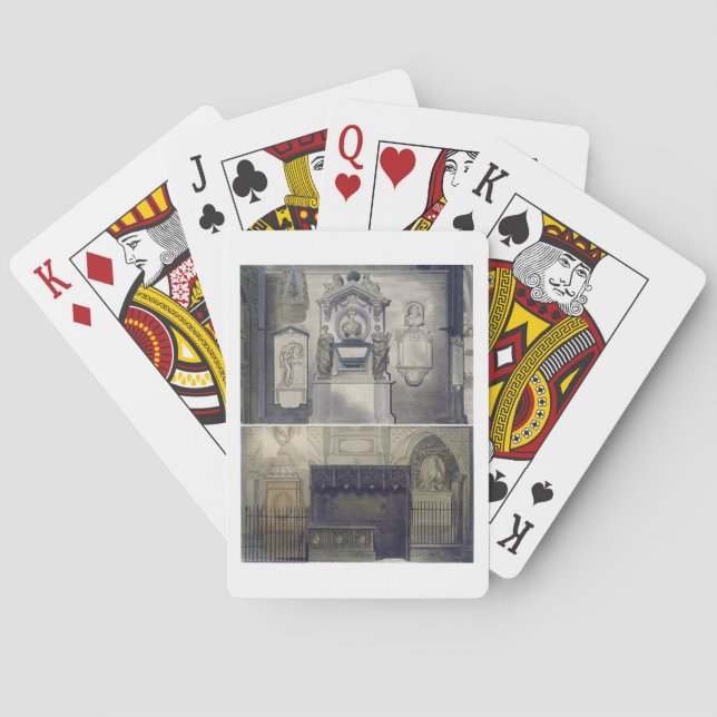 Jeu De Cartes Poets' Corner, planche F de 'Westminster Abbey', e (dos)