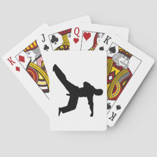 Jeu De Cartes Poing de silhouette de karaté