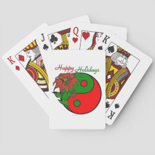 Jeu De Cartes Poinsettia Yin Yang de Noël