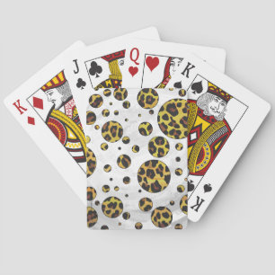Jeu De Cartes Pointe Leopard Brown et Jaune
