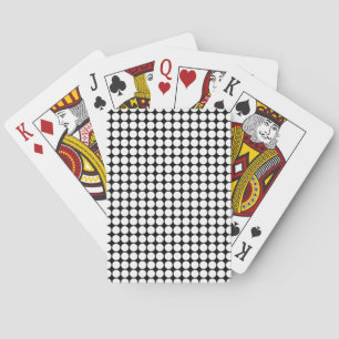 Jeu De Cartes Points Blancs Minimaux sur Fond Noir Uni