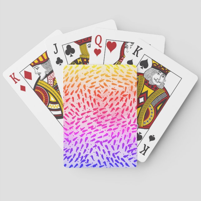 Jeu De Cartes Points colorés abstraits (dos)