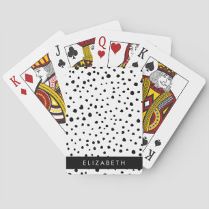 Jeu De Cartes Points dalmatiens, Spots, Noir et Blanc, Votre nom