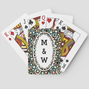Jeu De Cartes Points de couleur et Motif circulaire + votre text