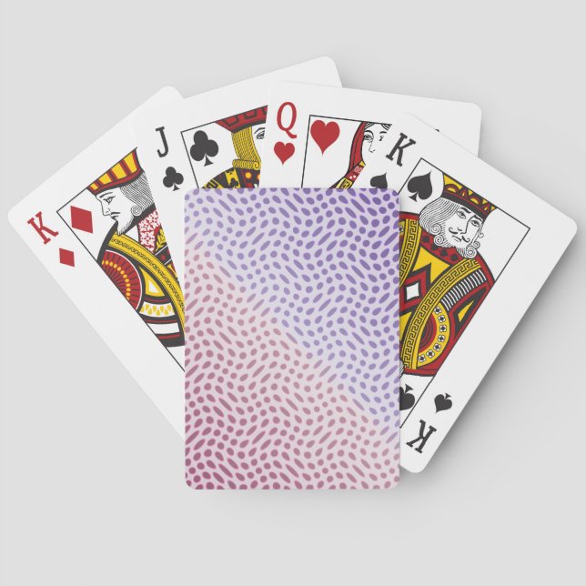 Jeu De Cartes Points en rose et magenta (dos)
