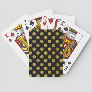 Jeu De Cartes Points fascinants et noirs d'or chic
