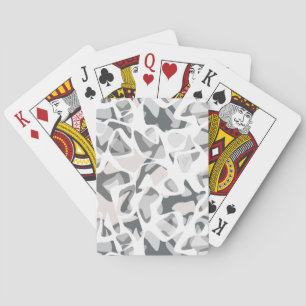 Jeu De Cartes Points gris clair motif Abstrait tacheté