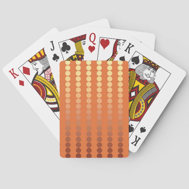 Jeu De Cartes Points satinés - rouille et or (dos)