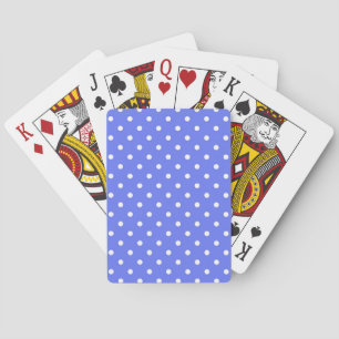 Jeu De Cartes pois blancs en arrière - plan bleu.