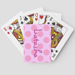 Jeu De Cartes Pois roses personnalisés