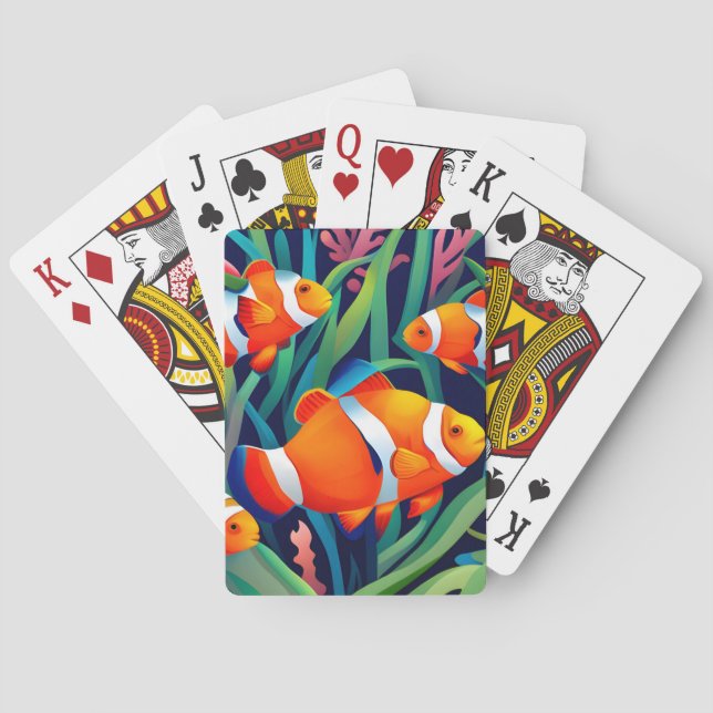 Jeu De Cartes Poisson Clown Dans Les Algues (dos)