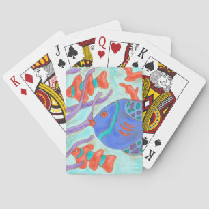 Jeu De Cartes Poisson de couleur pop