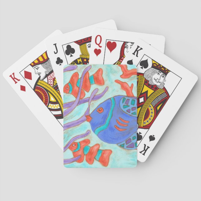 Jeu De Cartes Poisson de couleur pop (dos)