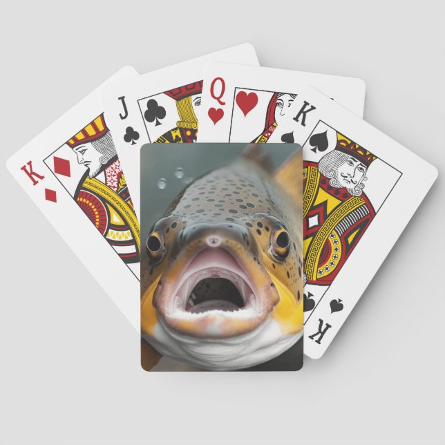Jeu De Cartes Poisson de truite arc-en-ciel (dos)
