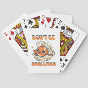 Jeu De Cartes Poisson hilarant dans un Art de Coquillage