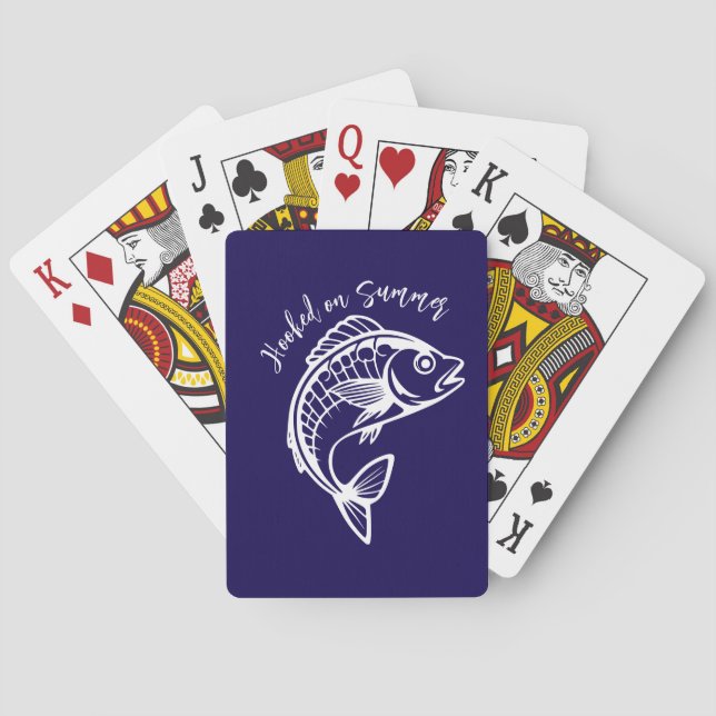 Jeu De Cartes Poisson sur le bleu d'été (dos)