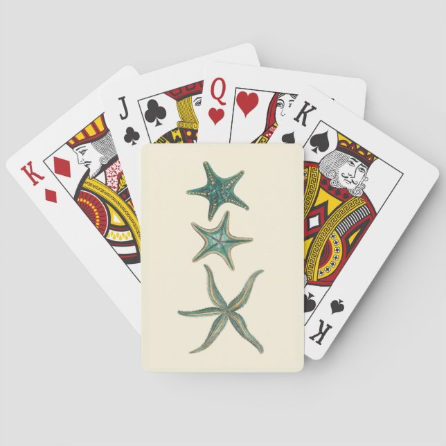 Jeu De Cartes Poisson triplé aquamarine (dos)