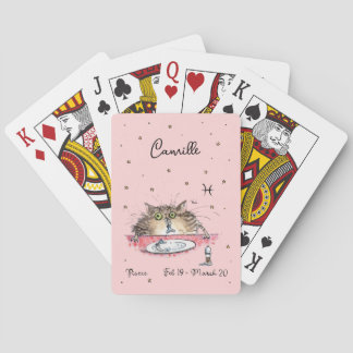 Jeu De Cartes Poissons amusants Zodiac Chat Étoile signe horosco