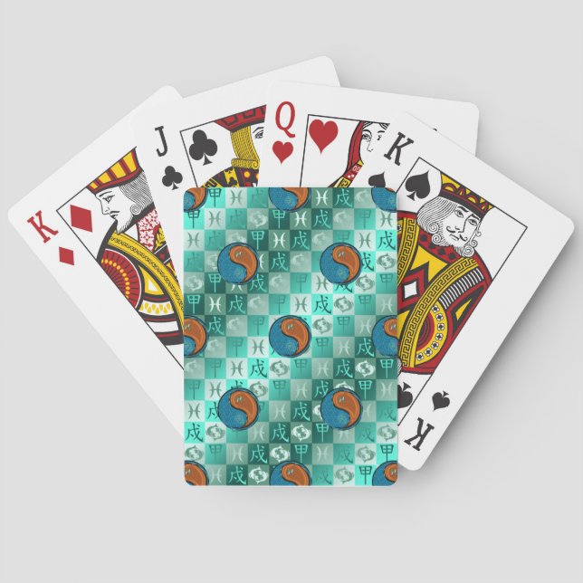 Jeu De Cartes Poissons & Chien de Bois (dos)