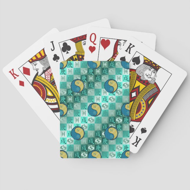 Jeu De Cartes Poissons & Chien Métal (dos)