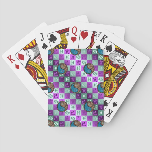 Jeu De Cartes Poissons & Sanglier de Terre (dos)