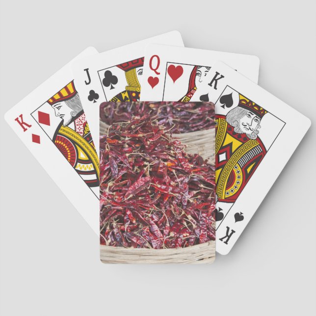 Jeu De Cartes Poivrons rouges au marché local (dos)