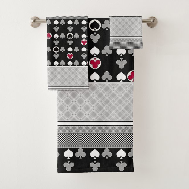 Jeu de cartes, poker, cartes de table, bain rouge  (En situation)