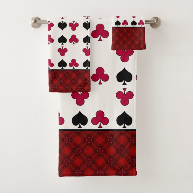 Jeu de cartes, poker, cartes de table, rouge et no (En situation)