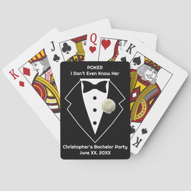 Jeu De Cartes Poker entre amis Smoking Fleur Blanche (dos)