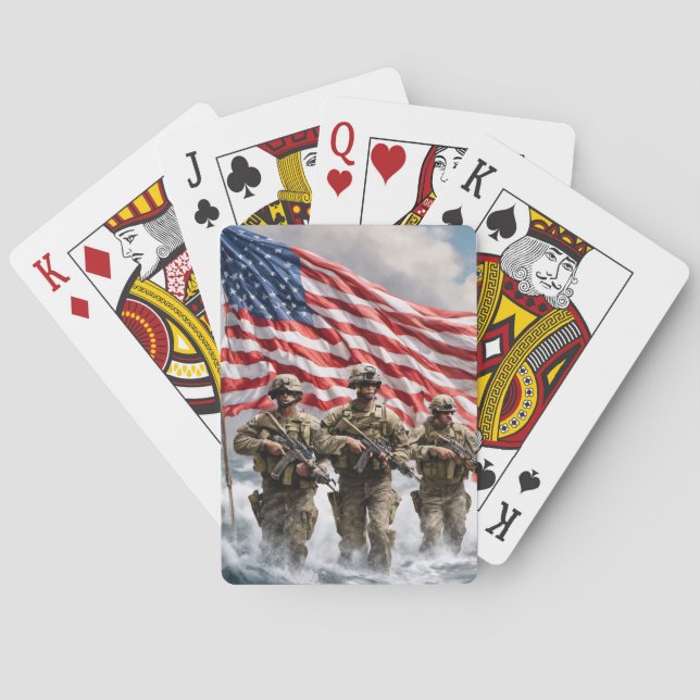 Jeu De Cartes Poker Jouer Cartes Force militaire (dos)