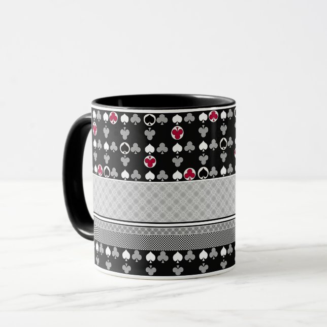Jeu de cartes, poker, mug cartes de table (Devant gauche)