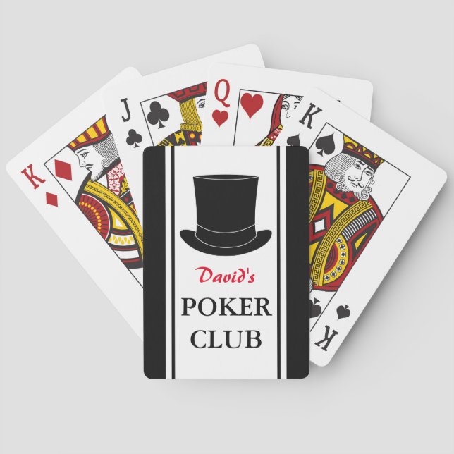 Jeu De Cartes Poker personnalisé jouer aux cartes pour messieurs (dos)
