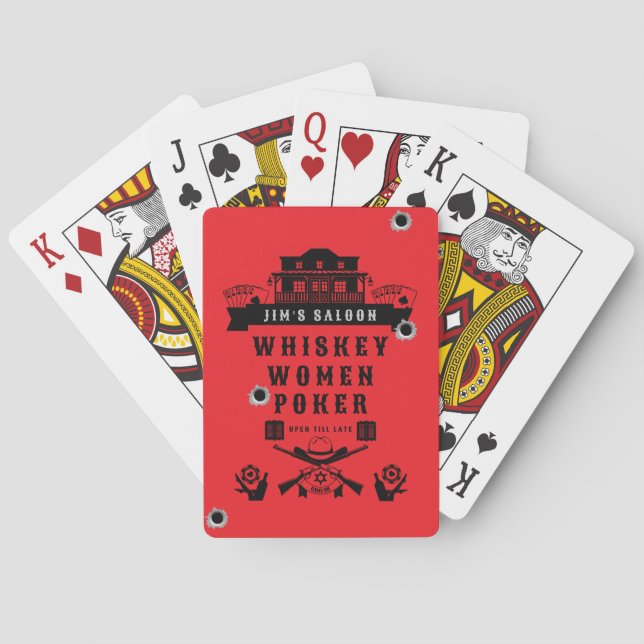 Jeu De Cartes Poker Wild West Americana (dos)