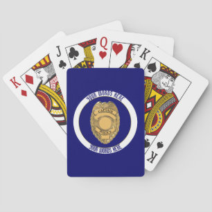 Jeu De Cartes Police Capitaine Bouclier d'insigne personnalisé