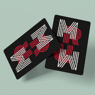 Jeu De Cartes Police multiligne Rétro Moderne Personnalisé