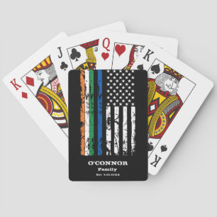 Jeu De Cartes Police personnalisée Nom drapeau irlandais