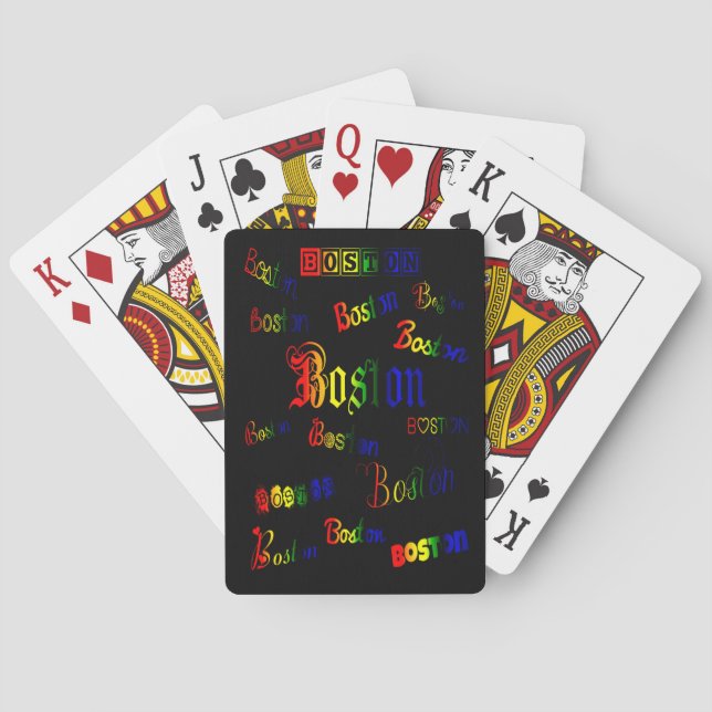 Jeu De Cartes Polices arc-en-ciel de Boston (dos)