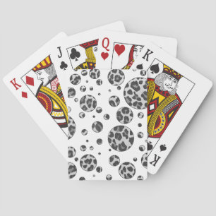 Jeu De Cartes Polka Dot Leopard Design noir et blanc