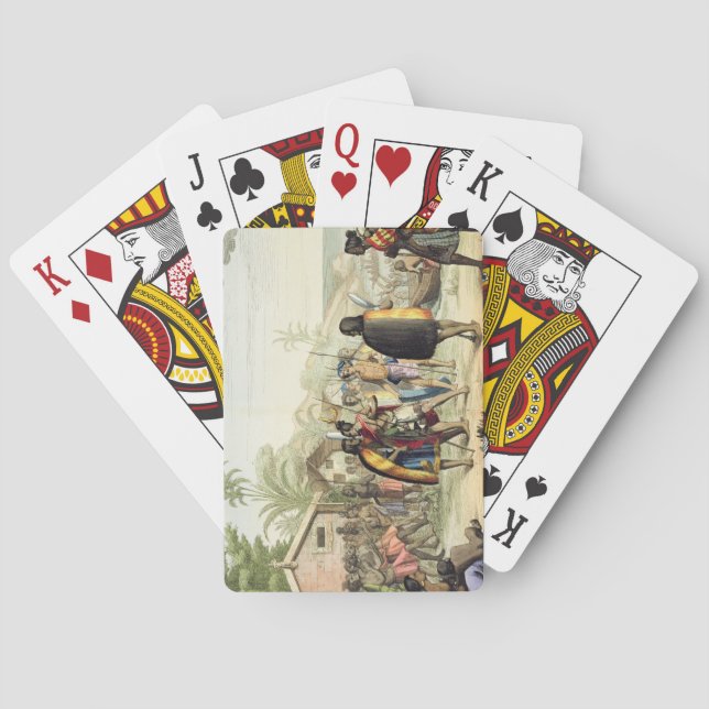 Jeu De Cartes Polynesian Natives Greeting and Rubbing Noses, eng (dos)