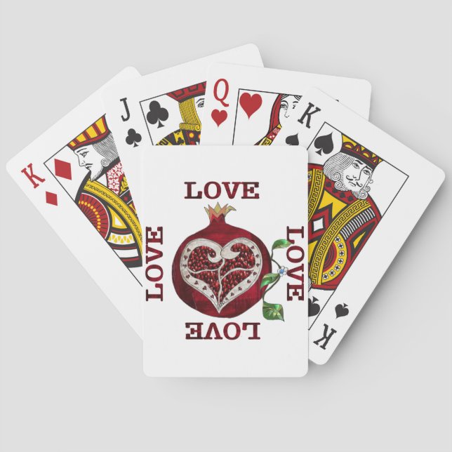 Jeu De Cartes Pomegranate Heart LOVE Valentine (dos)