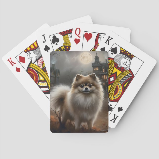 Jeu De Cartes Pomeranian Halloween Épouvantable (dos)