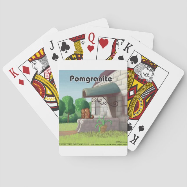 Jeu De Cartes Pomeranian sur Granite (Pomegranite) Drôle (dos)