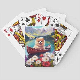 Jeu De Cartes Poméranien sur une pagaie : Une aventure pittoresq