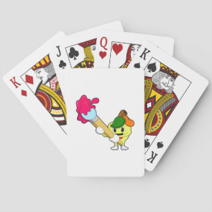 Jeu De Cartes Pomme comme Peintre avec pinceau