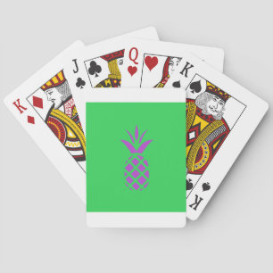 Jeu De Cartes Pomme de pin violet en vert.