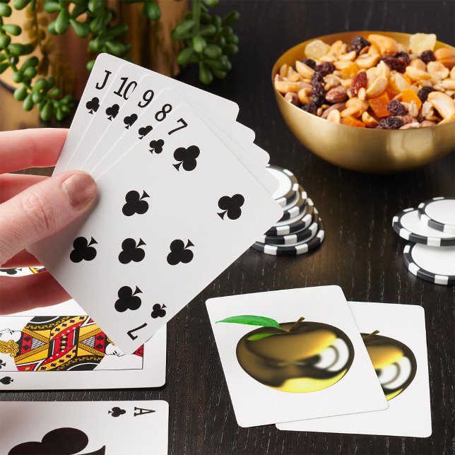Jeu De Cartes Pomme dorée avec feuille brillante métallique (Créateur téléchargé)