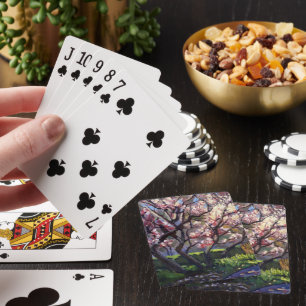 Jeu De Cartes Pomme fleurit avec rouge violet blanc bleu vert