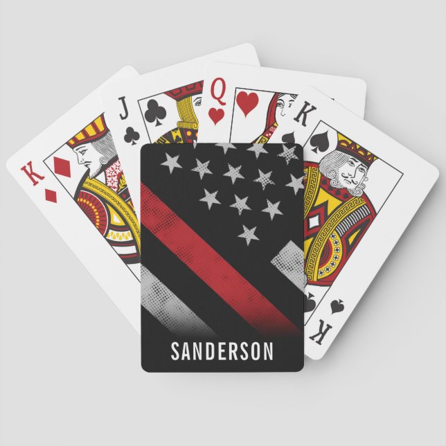 Jeu De Cartes Pompier Service des incendies Parti de retraite (dos)