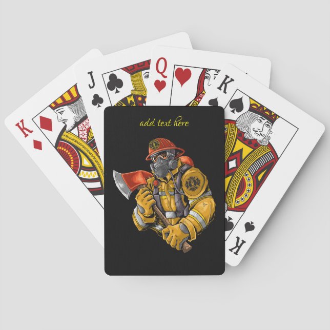 Jeu De Cartes Pompiers jouant aux cartes (dos)